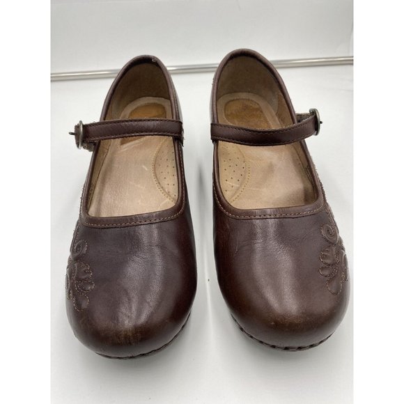 Dansko Savanna Mary Jane heel Sz 40 Brown - Picture 1 of 4